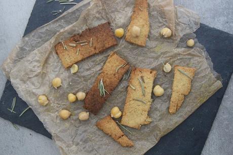 Cuillère et saladier : Houmous crackers au romarin