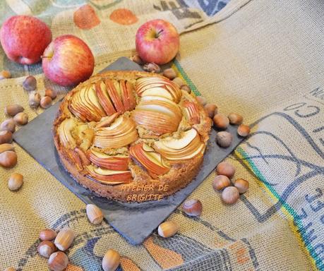 Tarte aux pommes et noisettes, ( Pâte Sablée noisettes recette du chef Conticini Ph.)