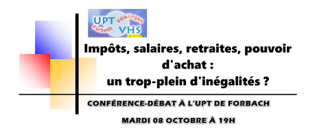 Conférence à l'UPT de Forbach, mardi 8 octobre à 19h