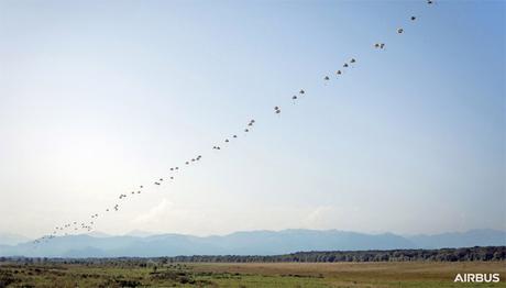 L’Airbus A400M effectue un déploiement simultané de parachutistes