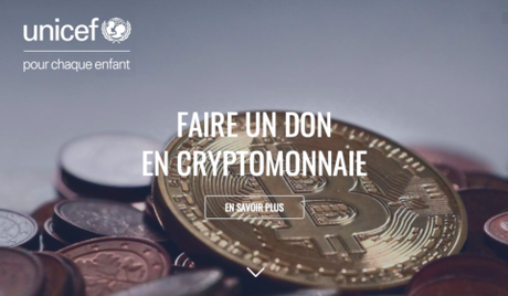 UNICEF – Faire un don en cryptomonnaie