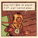 Le scaphandrier de Tintin Le scaphandrier de Tintin