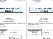 attestation scolarité