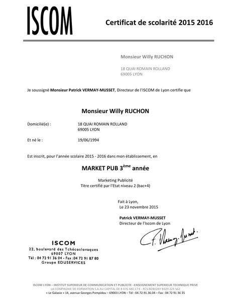 attestation de scolarité 1516 @certificat de scolarité par mrusso - WR pdf - Fichier PDF