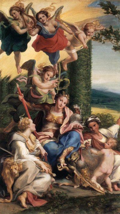 Les pendants complexes de Gérard de Lairesse Correggio 1531Allegory_of_Virtu Louvre