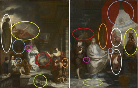 Les pendants complexes de Gérard de Lairesse lairesse 1655-68 der-tempel-ehre tugend schema