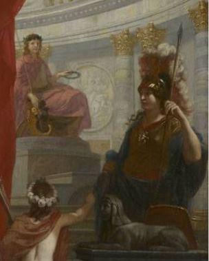 lairesse 1655-68 der-tempel-der-ehre1 alte pinakothek Munich detail deesses