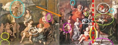 Les pendants complexes de Gérard de Lairesse Lairesse 1668 ca Vanite des sens schema