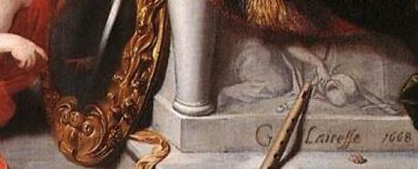 Les pendants complexes de Gérard de Lairesse Lairesse 1668 Les cinq sens Glasgow museums detail mains