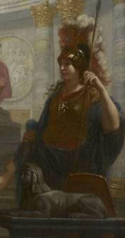 Les pendants complexes de Gérard de Lairesse lairesse 1655-68 der-tempel-der-ehre1 alte pinakothek Munich detail D