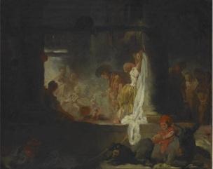 fragonard Les blanchisseuses (L'etendage) 1756-61 Musee des Beaux Arts Rouen