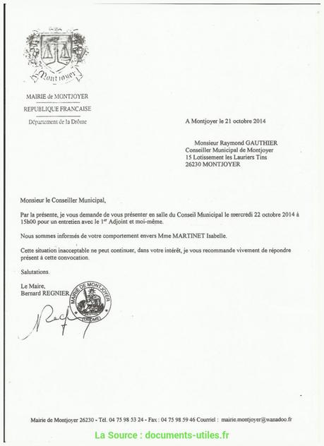 lettre démission adjoint au maire  À Voir