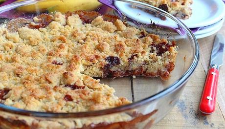 Crumble à la banane et aux pépites de chocolat