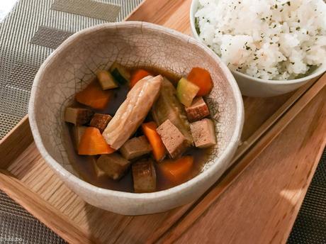 Peau de tofu – Yuba mijoté aux légumes et au tofu