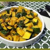 Mise à l'honneur#51 Courgettes à la menthe, curcuma et gingembre - Oh, la gourmande..