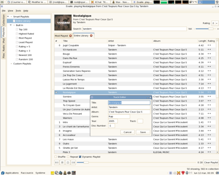 Fedora Core 6 et Exaile
