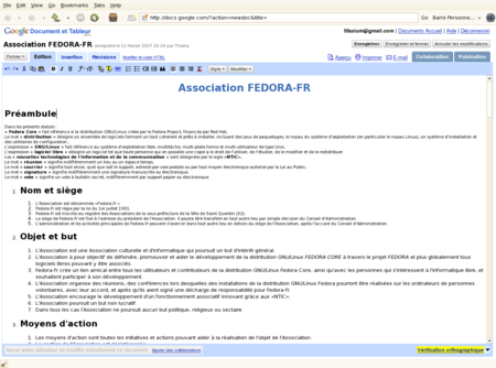 Internet et Google Document et Tableur