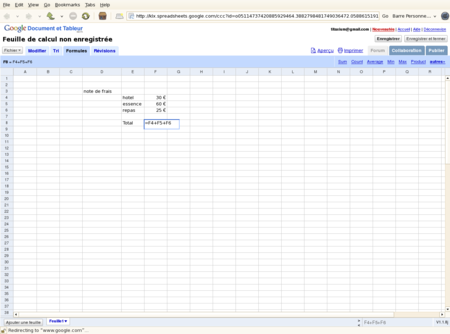 Internet et Google Document et Tableur