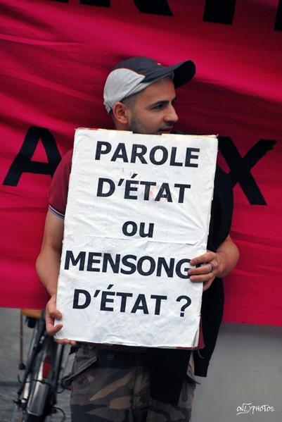 Rassemblement pour la libération de Marina Petrella. Esplanade Beaubourg