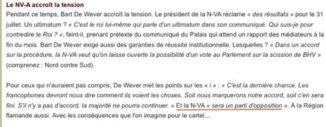 Avis de temp� pour le 31 juillet - lesoir.be