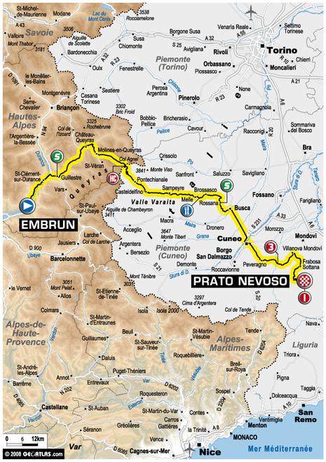 Tour de France : 15ème étape Narbonne - Nîmes (le parcours)