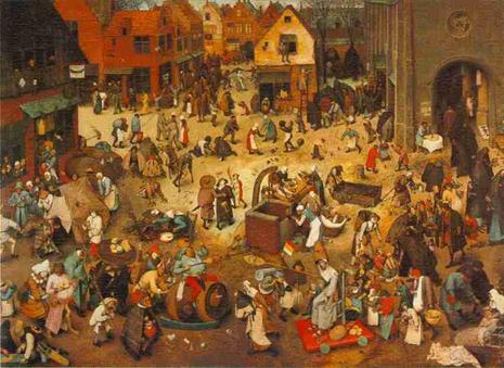 Le Combat entre Carnaval et Carême, par Bruegel L'Anciel