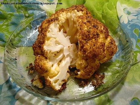 CHOU-FLEUR ENTIER ROTI AU FOUR / WHOLE ROASTED CAULIFLOWER / COLIFLOR ENTERO AL HORNO / قرنبيط كامل في الفرن