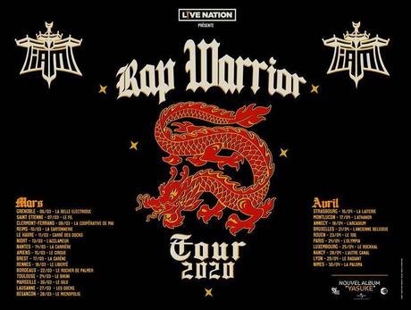 IAM / RAP WARRIOR TOUR - Les dates de la tournée 2020