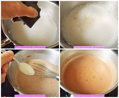 Crèmes au chocolat surprises sur lit de caramel crémeux (Vegan)