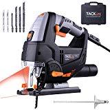 Meilleures scies sauteuses TACKLIFE Scie Sauteuse 800W, 800-3000SPM, Scie sauteuse électrique avec Guide Laser et Lumière LED, Angle Max 45°, 6 Vitesses variables, 6 Lames, Moteur en Cuivre Pur | PJS02A