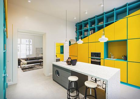 Diagonal Apartment, une décoration colorée au centre de Budapest
