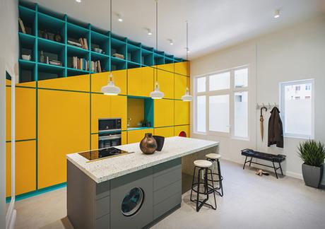 Diagonal Apartment, une décoration colorée au centre de Budapest