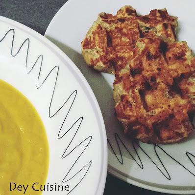 Gaufres à l'aubergine rôtie