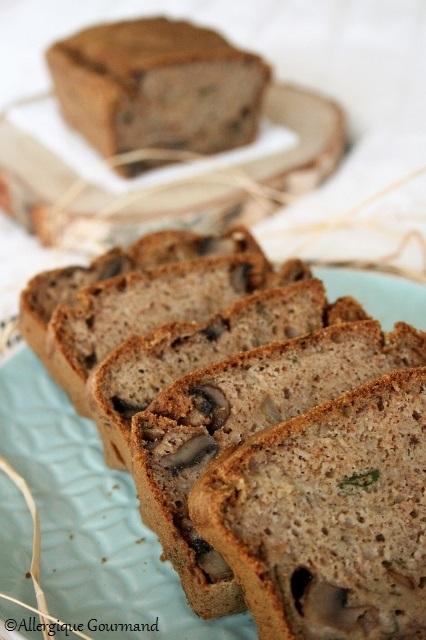 Cake aux champignons { sans gluten, sans lait, sans œufs }