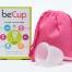 Coupe menstruelle réutilisable Be'Cup en silicone médical, non traité et non coloré