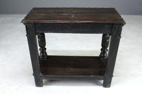 antique oak coffee table antique oak side table 2