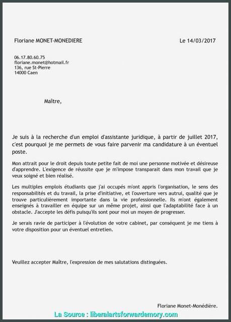 Plus Récent Lettre De Motivation Pour Ecole Moniteur ...