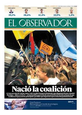En Uruguay, comme prévu, le Frente Amplio vire en tête au premier tour [Actu]