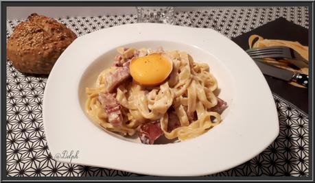 Tagliatelle façon carbonara au cookéo Tagliatelle façon carbonara au cookéo
