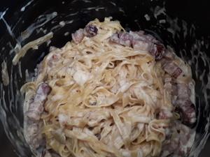 Tagliatelle façon carbonara au cookéo Cliquer sur les photographies pour les agrandir