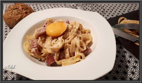 Tagliatelle façon carbonara au cookéo Tagliatelle façon carbonara au cookéo