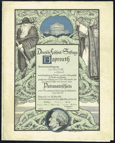 Patronatschein Bayreuth /Certificat de patronage pour Bayreuth