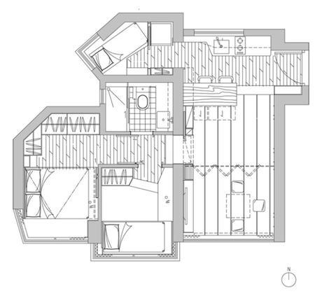 Cet appartement est un exemple de modularité et d’ingéniosité