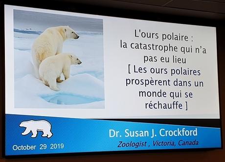 Une conférence sur les ours polaires, de Susan J. Crockford, à l'Espace Chaptal, à Paris