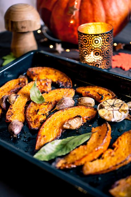 Potirons rôtis au four, à l’ail et huile d’olive Potirons rôtis au four, à l’ail et huile d’olive