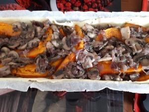 Tarte au Potimarron et champignons Cliquer sur les photographies pour les agrandir