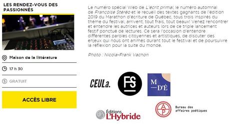 Bilan de la 10e édition du Festival Québec en toutes lettres