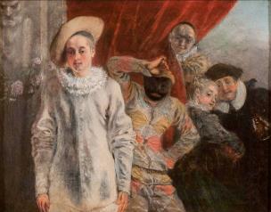 Watteau 1719, Arlequin, Pierrot et Scapin, Waddesdon Manor