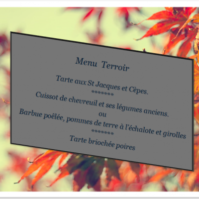 Menu terroir