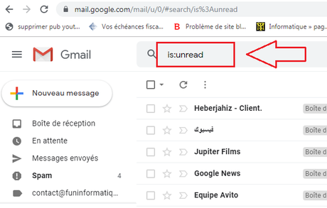 Comment supprimer tous les messages non lus dans Gmail ?